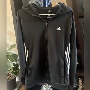Adidas Men’s Black Full Zip Hooded Jacket Size Med